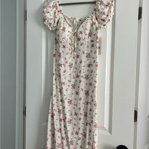 No Boundaries Pink Floral Dress